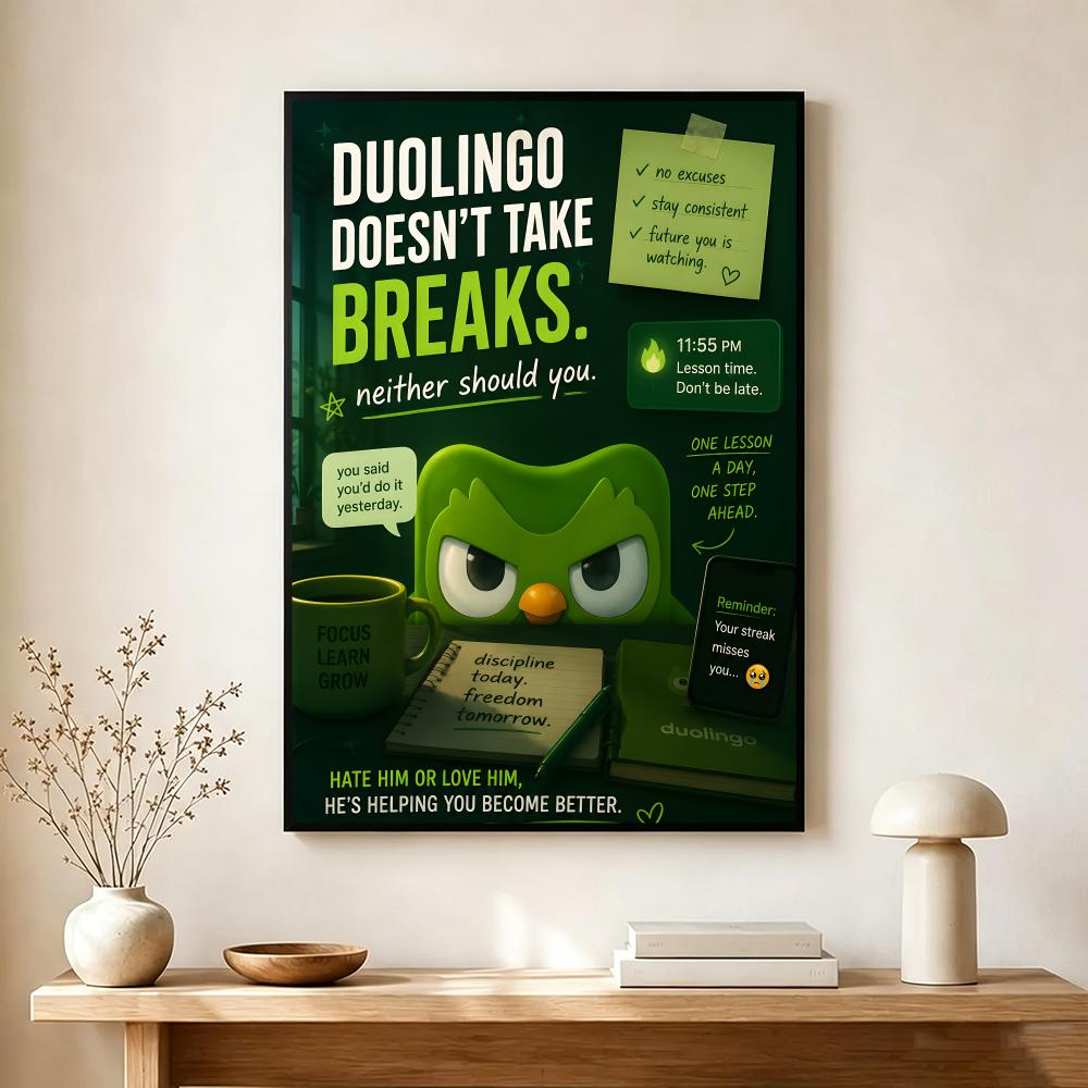 Language App D-duolingo Poster - Interior Design Language review and price