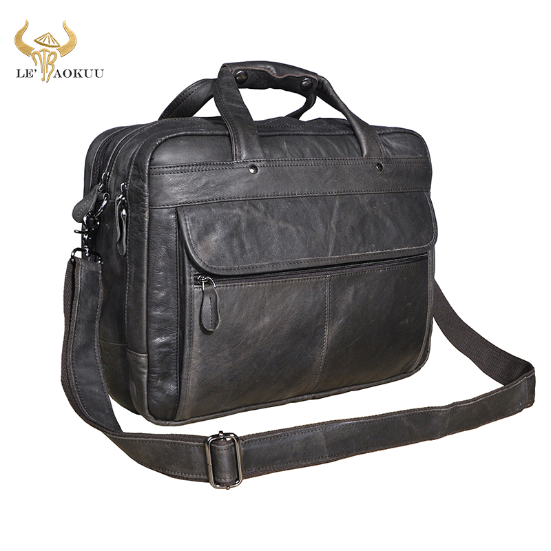 Men Genuine Leather Retro Gray - Interior Design Portfolio review and price