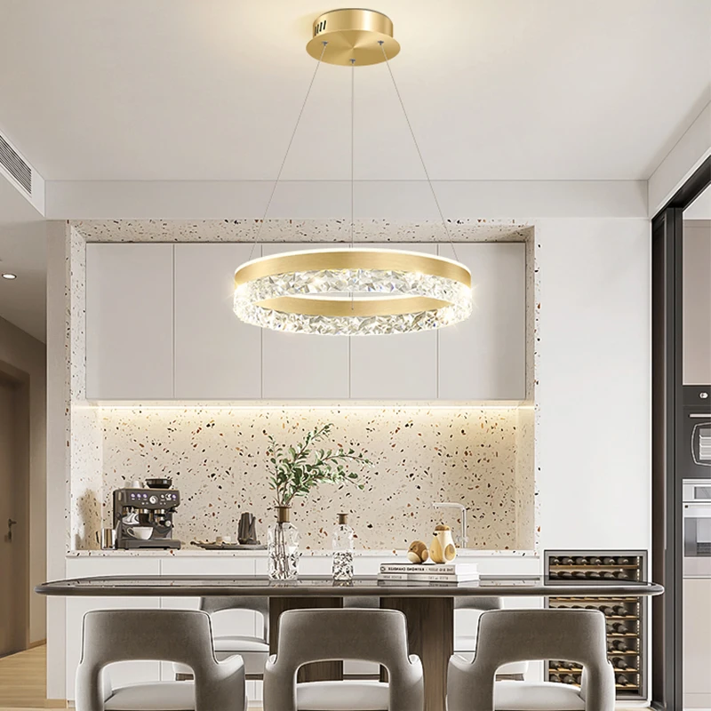 Modern Luxury Crystal LED Pend - Interior Design Hall review and price